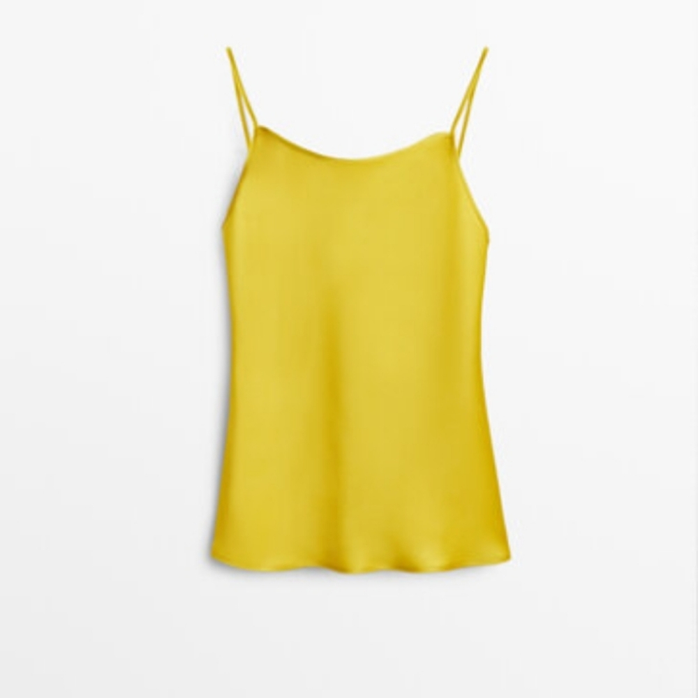 ⭐️PRICEDROP⭐️MASSIMO Dutti Silky lemon tank NWT - Picture 5 of 11